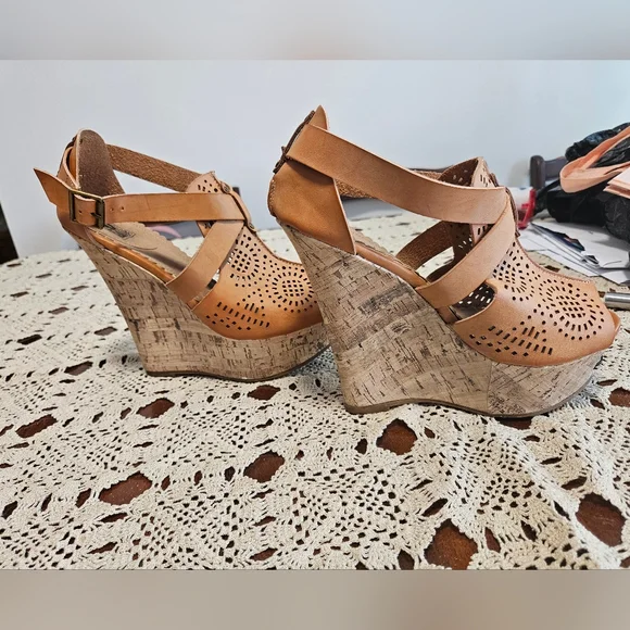 City Snappers platform wedge heels size 9 - Picture 11 of 12